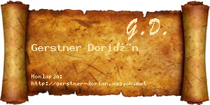 Gerstner Dorián névjegykártya